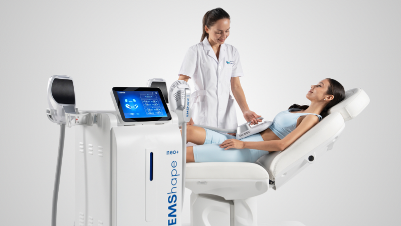 Discover EMSHAPE® NEO PLUS - the Ultimate Strengthening, Toning, Fat Burning Machine