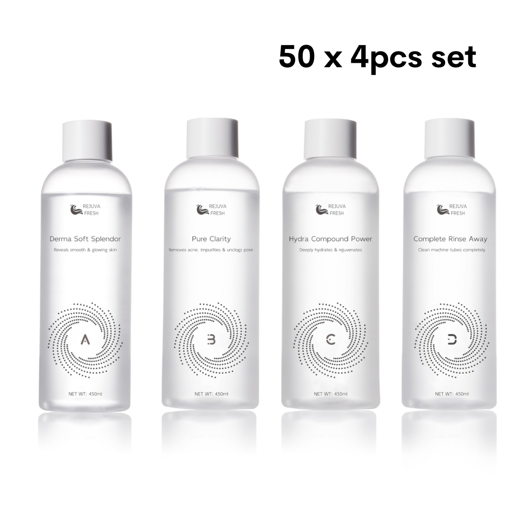 Rejuva Fresh Hydra Spa Infusion Hydro Dermabrasion Solution 4pcs Set