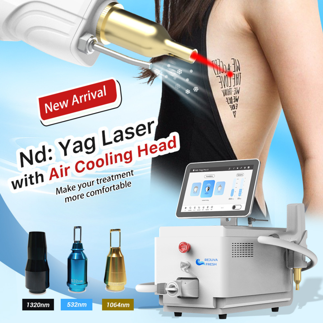 NDPlus Laser d'élimination de tatouage avec souffleur d'air froid